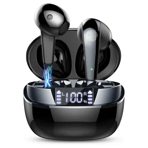 Bluetooth 5.3 Wireless Earbuds with Deep Bass & Noise Cancelling Mic