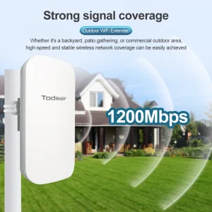Outdoor Dual-Band WiFi Repeater with 300ft Range & Waterproof Design