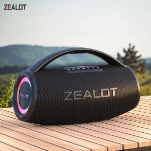 80W Portable Bluetooth Speaker with RGB Lights & 360° Stereo Sound