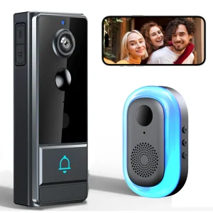 Wireless WiFi Video Doorbell with Night Vision & Two-Way Audio